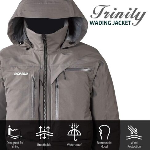 Aquaz Trinity Wading Jacket, Waterproof Heavy Duty Breathable Wading Jacket in Saudi Arabia