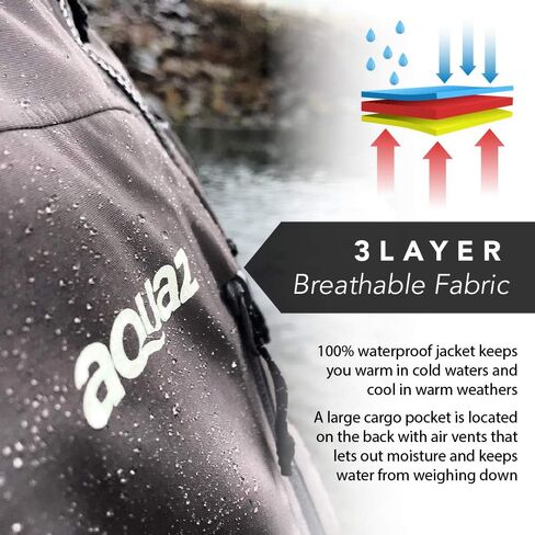 Aquaz Trinity Wading Jacket, Waterproof Heavy Duty Breathable Wading Jacket in Saudi Arabia