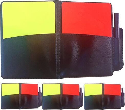 Soccer Referee Card Set, 4PACKS Warning Referee Red Cards Yellow Cards with Leather Wallet Recording Papers Pencils for Soccer Volleyball Football Baseball Rugby Games in Saudi Arabia