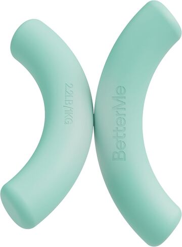دمبل BetterMe Sculpt - زوج من أوزان اليد من النيوبرين بوزن 2.2 رطل - أوزان ناعمة غير قابلة للانزلاق للنساء - البيلاتس المدمجة والبار والدمبل للتمرين المنزلي in Kuwait