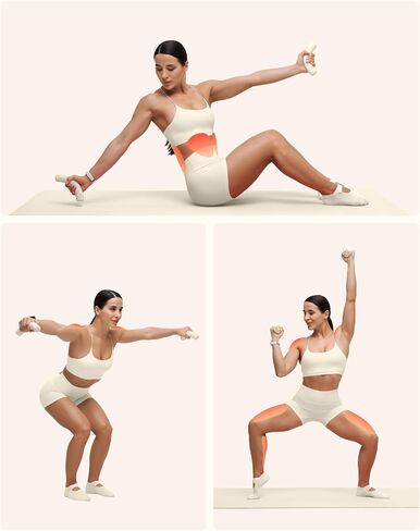 دمبل BetterMe Sculpt - زوج من أوزان اليد من النيوبرين بوزن 2.2 رطل - أوزان ناعمة غير قابلة للانزلاق للنساء - البيلاتس المدمجة والبار والدمبل للتمرين المنزلي in Kuwait