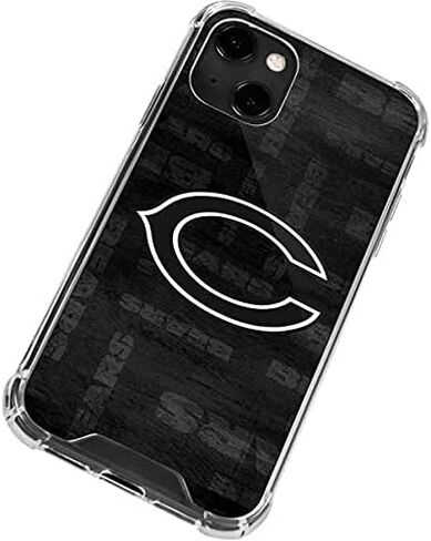 حافظة هاتف Skinit الشفافة متوافقة مع iPhone 13 - تصميم أسود وأبيض مرخص رسميًا من NFL Chicago Bears in Saudi Arabia
