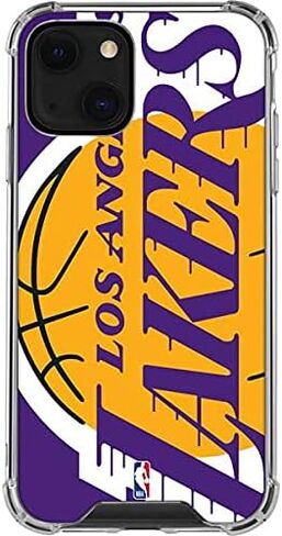 Skinit Clear Phone Case Compatible with iPhone 13 - Officially Licensed NBA Los Angeles Lakers Large Logo Design in Saudi Arabia