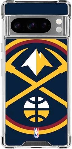 حافظة هاتف Skinit الشفافة متوافقة مع Google Pixel 8 Pro - تصميم شعار كبير مرخص رسميًا من NBA Denver Nuggets in Saudi Arabia