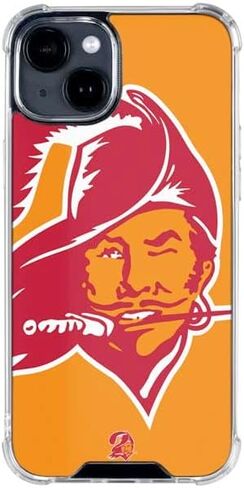 Skinit Clear Phone Case Compatible with iPhone 14 - Officially Licensed NFL Tampa Bay Buccaneers Retro Logo Design in Saudi Arabia