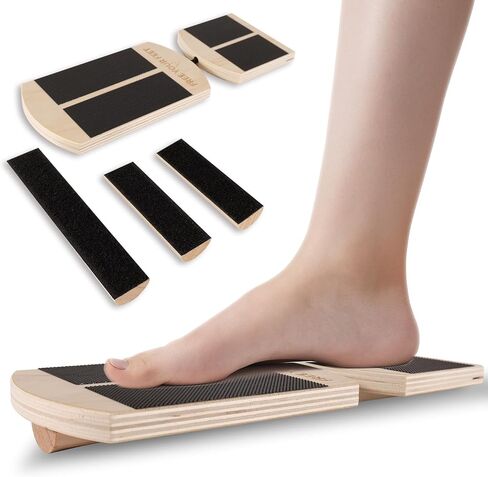 Ankle Balance Board Foot Strength Trainer With Non-Slip Mat And Wooden Base Suitable For Sprain Rehabilitation, Stability Training, Posture Correction, Plantar Fasciitis Relief, Physical Therapy, And Balance Training. in Saudi Arabia