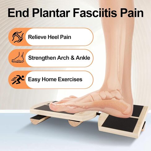 Ankle Balance Board Foot Strength Trainer With Non-Slip Mat And Wooden Base Suitable For Sprain Rehabilitation, Stability Training, Posture Correction, Plantar Fasciitis Relief, Physical Therapy, And Balance Training. in Saudi Arabia