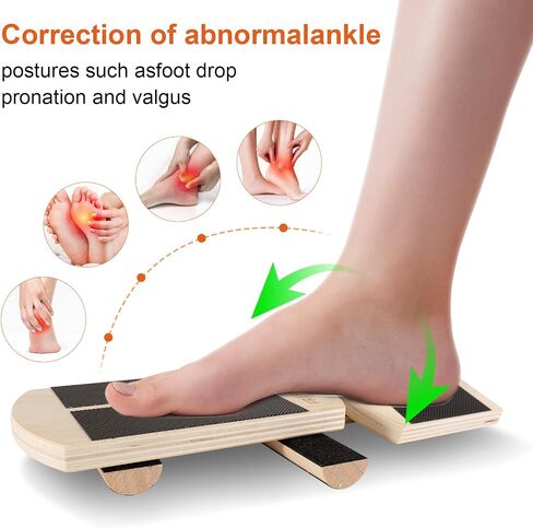 Ankle Balance Board Foot Strength Trainer With Non-Slip Mat And Wooden Base Suitable For Sprain Rehabilitation, Stability Training, Posture Correction, Plantar Fasciitis Relief, Physical Therapy, And Balance Training. in Saudi Arabia