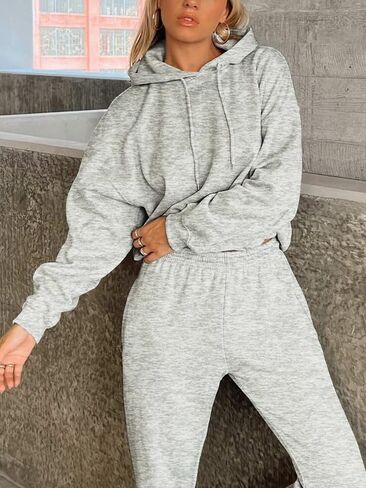 Hoodies for Women Oversized Fleece Sweatshirt with Pocket Loose Fit Casual Athletic Workout Pullover in Saudi Arabia