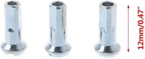 50 Pcs/Set Fit for Bicycle Spoke Cap 14G 12mm Steel Metal Cover Bike Parts Fixed Gear Folding Bikes Universal Practical Protective in Saudi Arabia