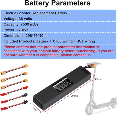 36V 7.5AH Electric Scooter General Battery Replacement for iScooter i9 Isinwheel S9/S9PRO/S9MAX Electric Scooters, Compatible with VOLPAM 5th Wheel v30 pro Scooters in Kuwait