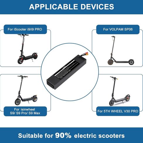 36V 7.5AH Electric Scooter General Battery Replacement for iScooter i9 Isinwheel S9/S9PRO/S9MAX Electric Scooters, Compatible with VOLPAM 5th Wheel v30 pro Scooters in Kuwait