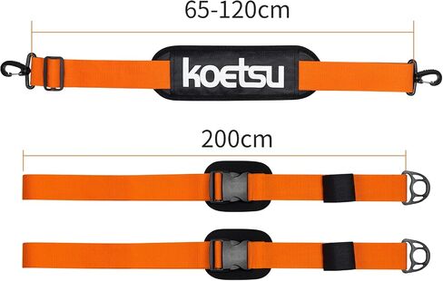 حزام لوح التجديف من KOETSU - أشرطة حمل SUP قابلة للتعديل، حزام كتف مبطن مع خطاف لقوارب الكاياك/لوح التجديف/لوح ركوب الأمواج in Kuwait