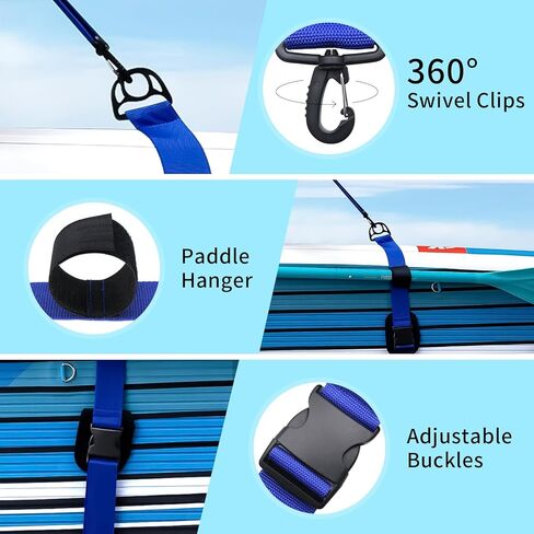 KOETSU Paddle Board Strap-Adjustable SUP Carry Straps, Padded Shoulder Strap with Hook for Kayak/Paddle Board/Surfboard in Kuwait