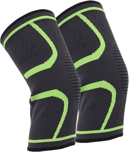 Knee Support Fitness Running Cycling Braces Kneepad Sport Gym Knee Pad Elastic Nylon M L XL Black Light Green Red Light Blue Orange (M) in Saudi Arabia