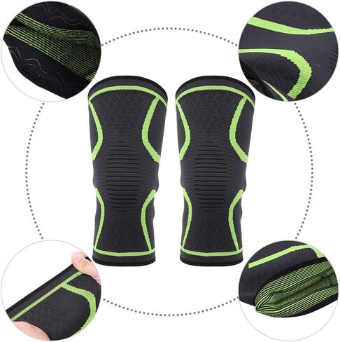 Knee Support Fitness Running Cycling Braces Kneepad Sport Gym Knee Pad Elastic Nylon M L XL Black Light Green Red Light Blue Orange (M) in Saudi Arabia