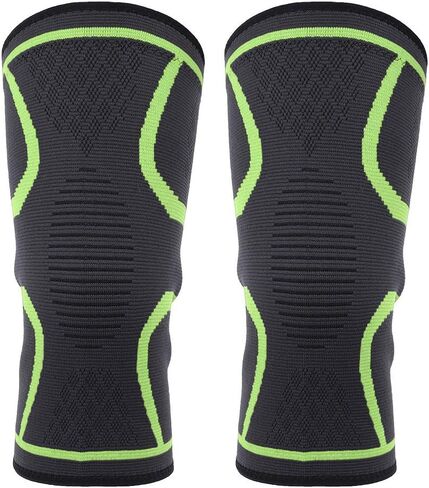 Knee Support Fitness Running Cycling Braces Kneepad Sport Gym Knee Pad Elastic Nylon M L XL Black Light Green Red Light Blue Orange (M) in Saudi Arabia