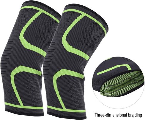 Knee Support Fitness Running Cycling Braces Kneepad Sport Gym Knee Pad Elastic Nylon M L XL Black Light Green Red Light Blue Orange (M) in Saudi Arabia