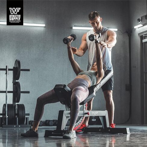WF Athletic Supply Black Neoprene Dumbbell Set, Non-Slip & Hex Shape, Great for Muscle Toning, Strength Building & Weight Loss; Sizes, Dumbbells Only & w/Rack Options Available in Saudi Arabia