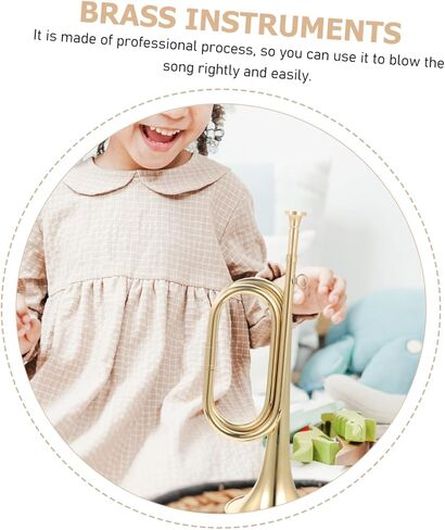 Milisten Beginner Bugle Lightweight Copper Trumpet for Music Enthusiasts Portable Wind Instrument for School Band Crisp Sound Durable Design for All Skill Levels in Saudi Arabia
