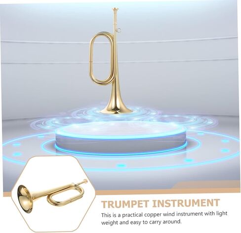 Milisten Beginner Bugle Lightweight Copper Trumpet for Music Enthusiasts Portable Wind Instrument for School Band Crisp Sound Durable Design for All Skill Levels in Saudi Arabia