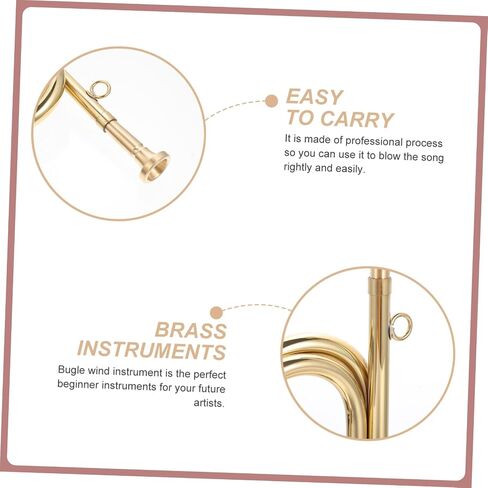 Milisten Beginner Bugle Lightweight Copper Trumpet for Music Enthusiasts Portable Wind Instrument for School Band Crisp Sound Durable Design for All Skill Levels in Saudi Arabia