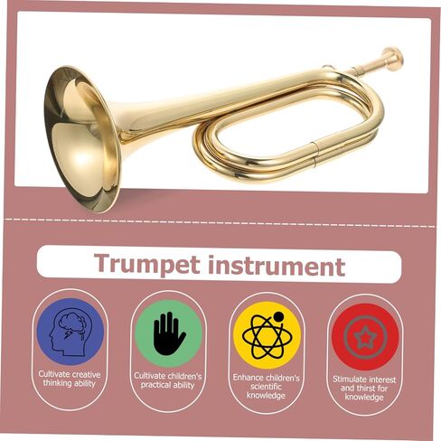 Milisten Beginner Bugle Lightweight Copper Trumpet for Music Enthusiasts Portable Wind Instrument for School Band Crisp Sound Durable Design for All Skill Levels in Saudi Arabia