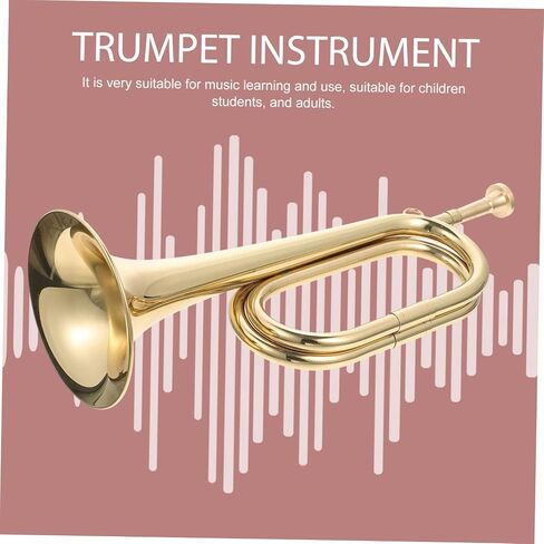 Milisten Beginner Bugle Lightweight Copper Trumpet for Music Enthusiasts Portable Wind Instrument for School Band Crisp Sound Durable Design for All Skill Levels in Saudi Arabia