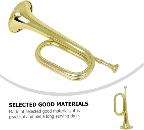 Yardwe C Key Bugle for Beginners Copper Military Trumpet for Music Bands Lightweight and Sturdy Horn Instrument User-Friendly Design in Saudi Arabia