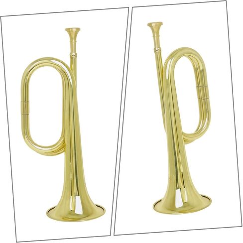 Yardwe C Key Bugle for Beginners Copper Military Trumpet for Music Bands Lightweight and Sturdy Horn Instrument User-Friendly Design in Saudi Arabia