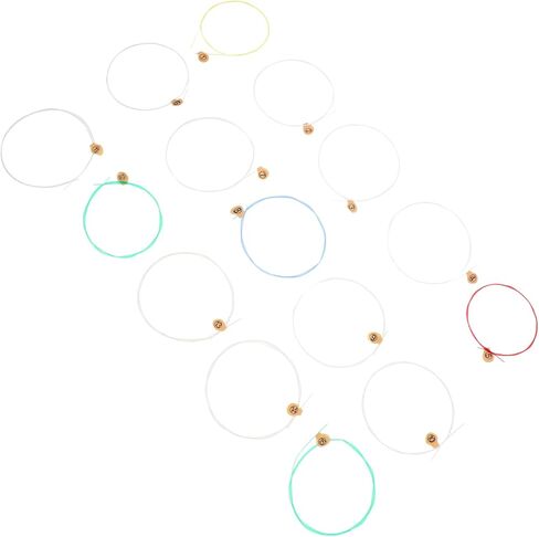 طقم أوتار قيثارة متينة مكون من 15 قطعة من HANABASS للآلات الموسيقية، ملحق بديل للقيثارة، سهل التركيب مع جهير قوي ثلاثي مشرق للمبتدئين والمحترفين in Kuwait