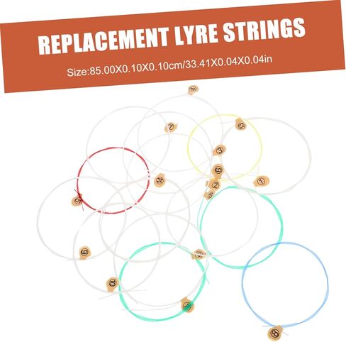 طقم أوتار قيثارة متينة مكون من 15 قطعة من HANABASS للآلات الموسيقية، ملحق بديل للقيثارة، سهل التركيب مع جهير قوي ثلاثي مشرق للمبتدئين والمحترفين in Kuwait
