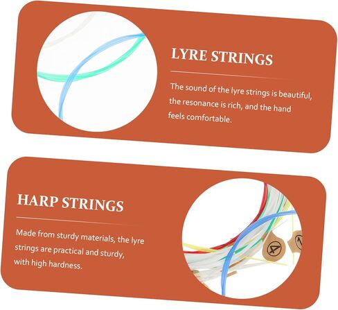 طقم أوتار قيثارة متينة مكون من 15 قطعة من HANABASS للآلات الموسيقية، ملحق بديل للقيثارة، سهل التركيب مع جهير قوي ثلاثي مشرق للمبتدئين والمحترفين in Kuwait