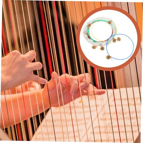 طقم أوتار قيثارة متينة مكون من 15 قطعة من HANABASS للآلات الموسيقية، ملحق بديل للقيثارة، سهل التركيب مع جهير قوي ثلاثي مشرق للمبتدئين والمحترفين in Kuwait