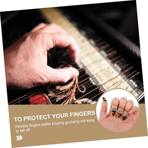 Durable Guzheng Nail Protectors Covers for Finger Safety Comfortable Fit for Practice Suitable for Adults Reusable and Easy to Clean in Saudi Arabia