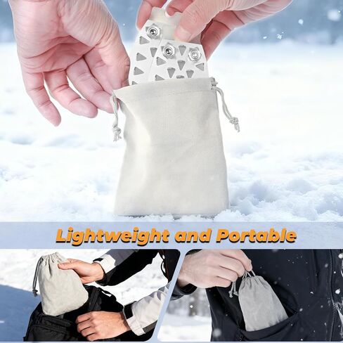 25-Spike Traction Cleats with Enhanced Grip | Anti-Slip Ice Cleats for Snow and Ice | Translucent Top Design | Easy On-Off Crampons in Saudi Arabia