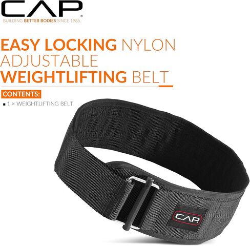 حزام رفع الأثقال من النايلون الفاخر من CAP Barbell | خيارات متعددة in Kuwait