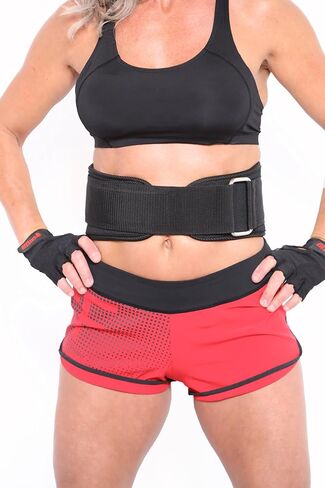 Grizzly Fitness 4" Bearhugger Nylon Weightlifting Belt | Intended for Lightweight Training | Polypropylene Sling Fabric With Military Web | Hook & Loop Closure | Roller Buckle in Kuwait