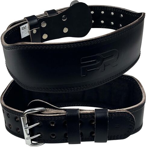 Men's 100% Pure Heritage Full Grain Leather Lifting Belt – Handcrafted with Extra Padding, Double Prong Buckle & Double Stitching in Saudi Arabia