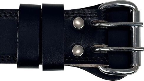 Men's 100% Pure Heritage Full Grain Leather Lifting Belt – Handcrafted with Extra Padding, Double Prong Buckle & Double Stitching in Saudi Arabia
