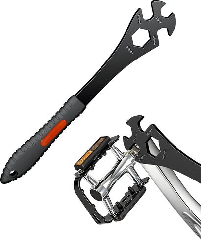 Pawfly 3 in 1 Bike Pedal Wrench, 15/16/24 mm Bike Wrench, 320 mm Extra Long Bike Pedals Removal Tool, Multi-Functional Bicycle Pedal Wrench Spanner for Crank Puller & Bottom Bracket Repair in Saudi Arabia
