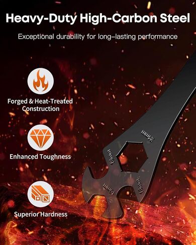 Pawfly 3 in 1 Bike Pedal Wrench, 15/16/24 mm Bike Wrench, 320 mm Extra Long Bike Pedals Removal Tool, Multi-Functional Bicycle Pedal Wrench Spanner for Crank Puller & Bottom Bracket Repair in Saudi Arabia