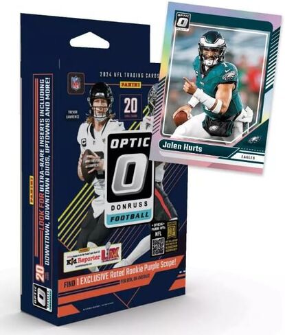 2024 Panini Donruss Optic NFL Football Trading Cards Hanger Box (Purple Scope) 20 Cards in Saudi Arabia