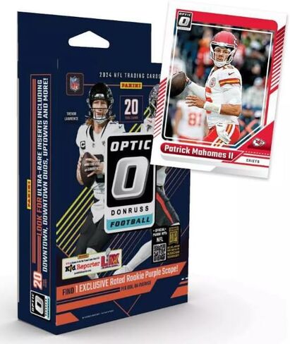 2024 Panini Donruss Optic NFL Football Trading Cards Hanger Box (Purple Scope) 20 Cards in Saudi Arabia