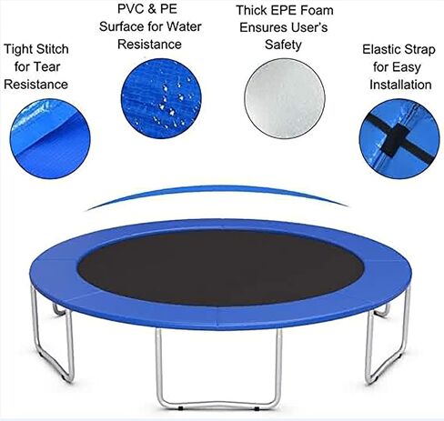 Trampoline Surround Pad Outdoor Trampoline Mattress, Trampoline Replacement Mat, UV Resistant Waterproof Trampoline Accessories Spring Cover Jumping Bed Protection Ring in Saudi Arabia