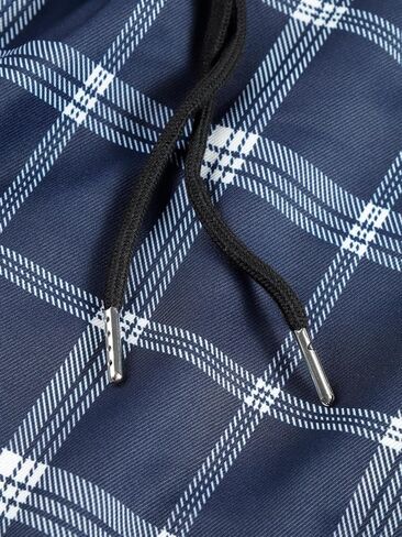 Blue Checkered Workwear Utility Trousers for Men Durable Casual Outdoor Hiking Pants in Saudi Arabia
