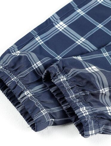 Blue Checkered Workwear Utility Trousers for Men Durable Casual Outdoor Hiking Pants in Saudi Arabia