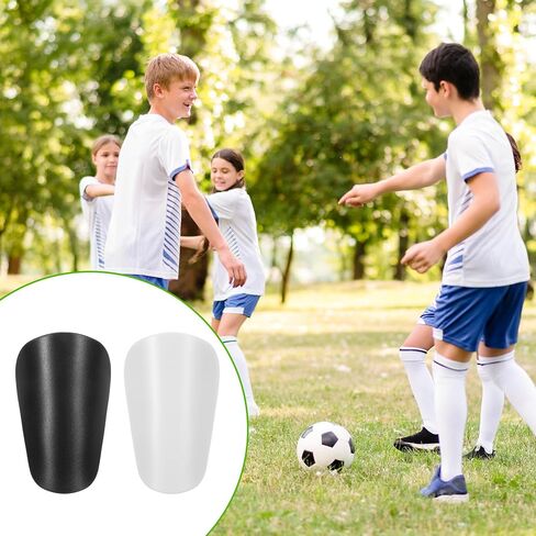 2Pairs 3.94 × 2.36 Inches Mini Soccer Shin Guards Black White Shin Guard Soccer Light Comfortable Extra Small Football Protective Equipment Small Pads for Soccers Athletes Men Women High Level in Saudi Arabia