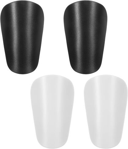 2Pairs 3.94 × 2.36 Inches Mini Soccer Shin Guards Black White Shin Guard Soccer Light Comfortable Extra Small Football Protective Equipment Small Pads for Soccers Athletes Men Women High Level in Saudi Arabia