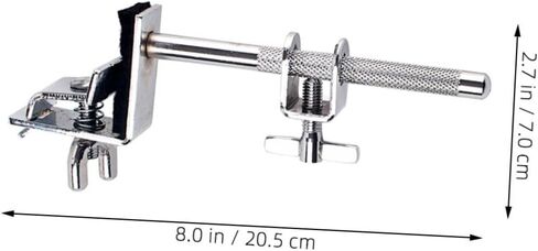UPKOCH Metal Drum Cowbell Clamp with Holder Bracket for Bass Drum Easily Mounts for Optimal Positioning of Cowbell and Woodblock Silver in Saudi Arabia